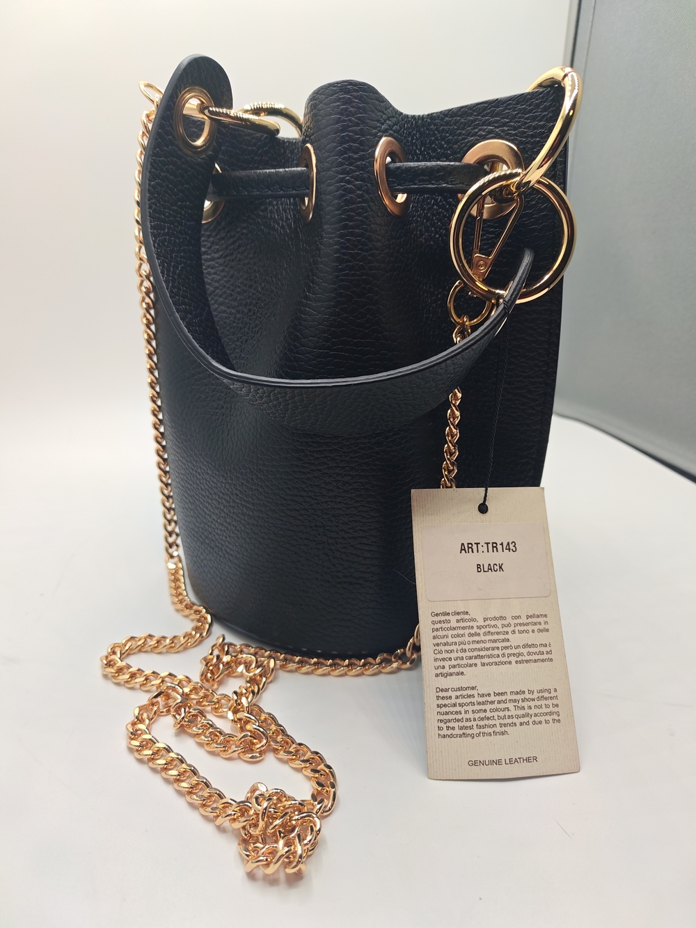 Divas Bag Black Bucket Drawstring Bag- NWT - Picture 6 of 11